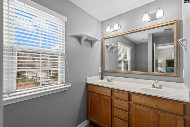 bathroom with vanity