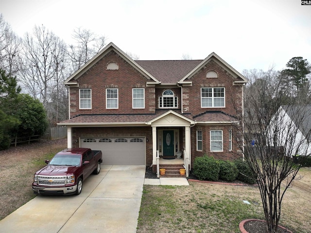 view of front of home featuring a garage