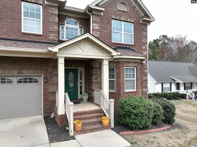 view of front facade with a garage