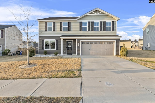 view of front of home featuring a garage