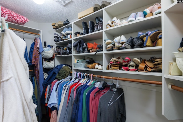 view of walk in closet