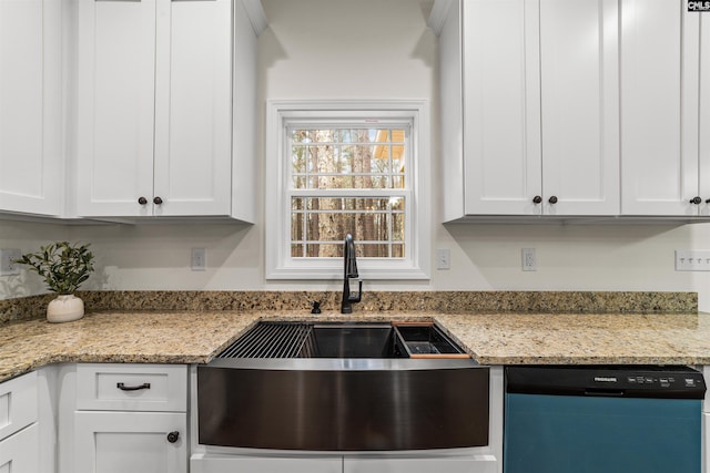 kitchen with white cabinetry and dishwasher