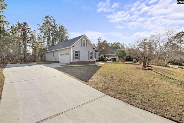 view of home's exterior with a yard