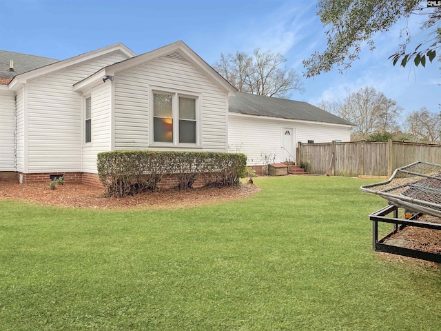 view of property exterior featuring a yard