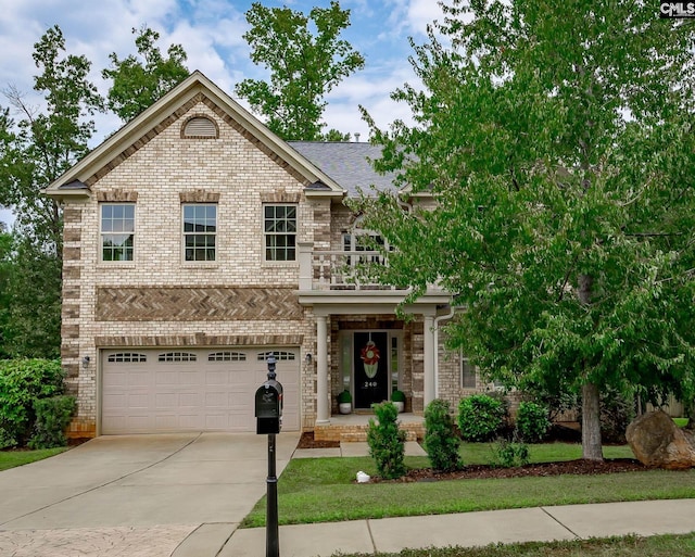 view of front of house featuring a garage