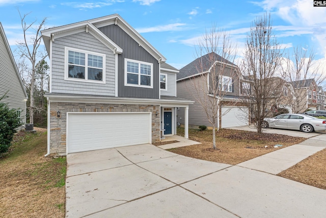 view of front of home with a garage