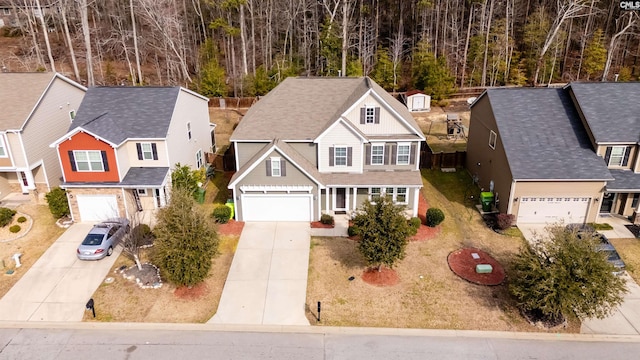 576 Flat Creek Dr, Blythewood, SC 29016 - birds eye view of property featuring a residential view