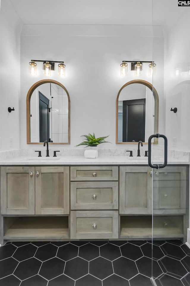 387 Bedford Way, Prosperity, SC 29127 - bathroom featuring tile patterned flooring and vanity