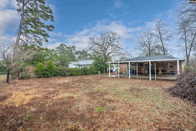 view of yard with a patio