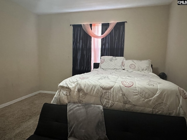 bedroom with carpet floors