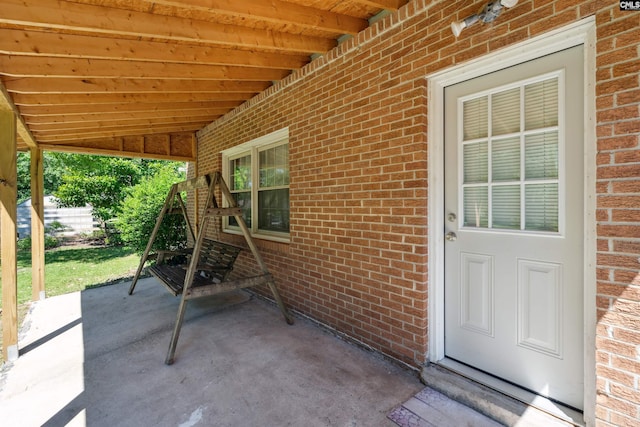 view of doorway to property