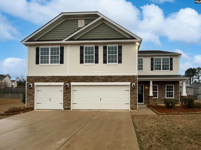 view of front of house featuring a garage