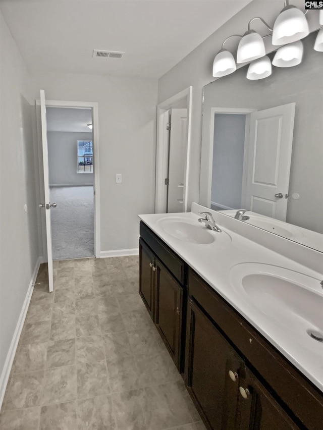 bathroom with vanity