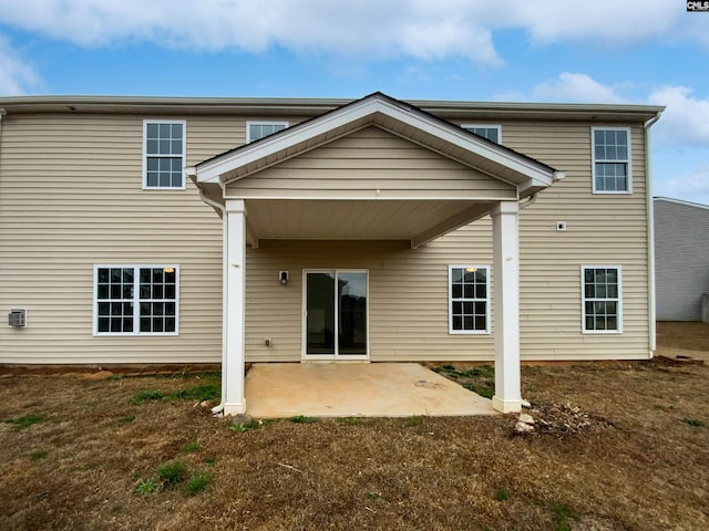 rear view of property with a patio