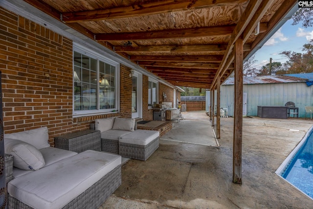 view of patio / terrace featuring outdoor lounge area