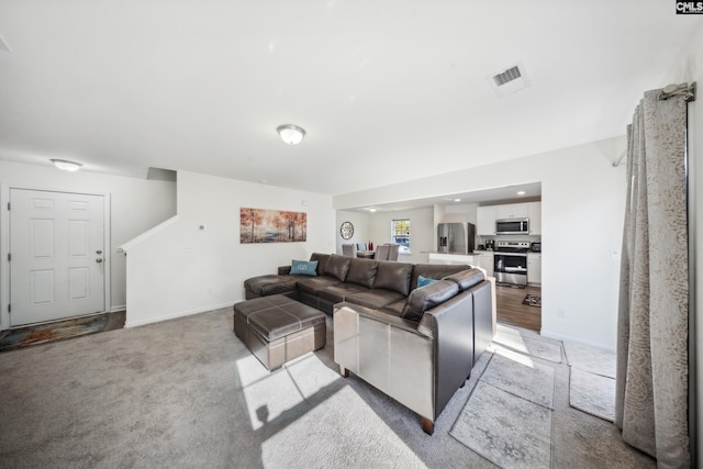 view of carpeted living room