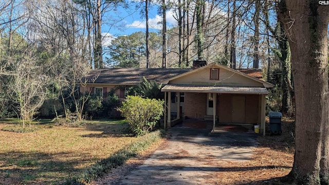 view of ranch-style house