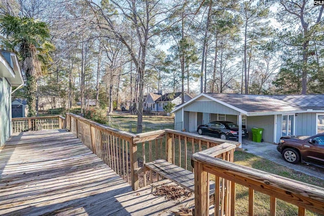 view of wooden deck