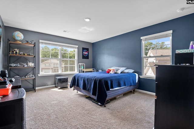 bedroom featuring carpet flooring