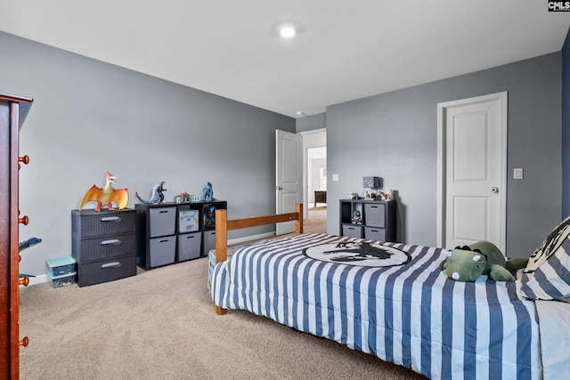 view of carpeted bedroom