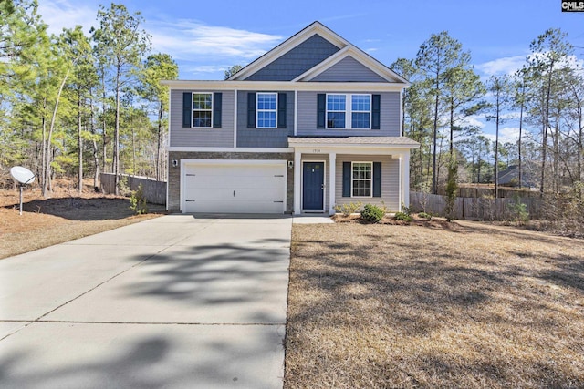 view of front of house featuring a garage