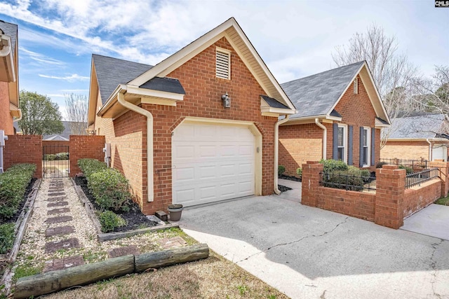 view of home's exterior featuring a garage