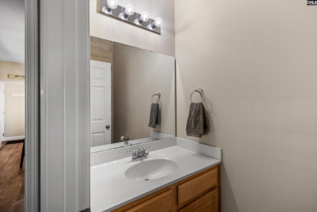 bathroom with vanity