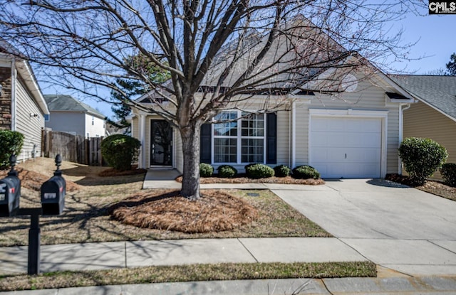 view of front of home featuring a garage