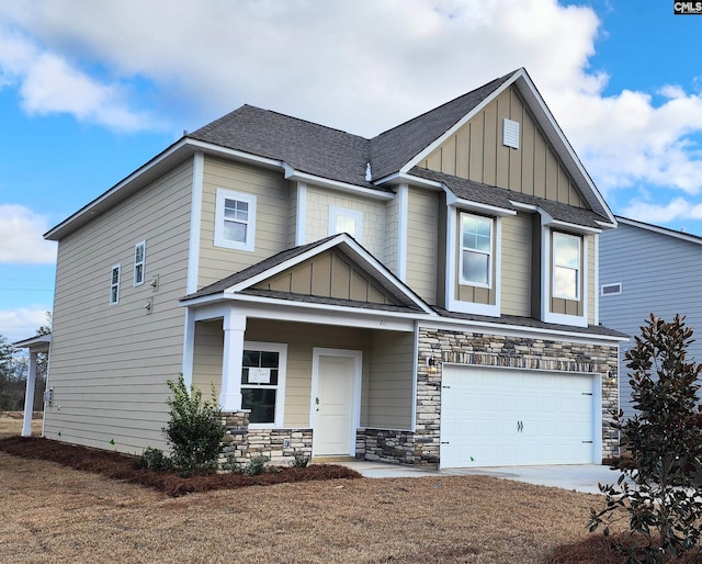 craftsman-style home featuring a garage