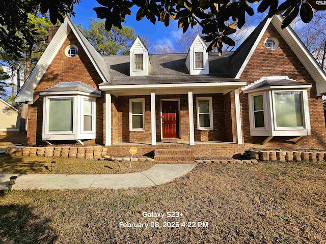 view of front of home with covered porch