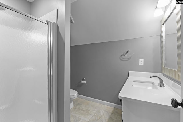 345 Amstar Rd, Columbia, SC 29212 - full bath with a stall shower, vanity, toilet, and baseboards