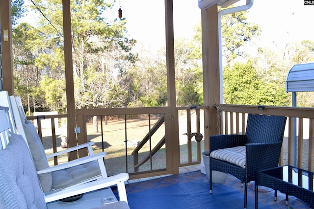 view of sunroom / solarium