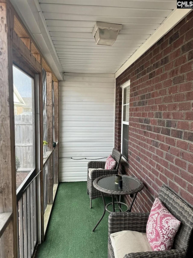 view of sunroom