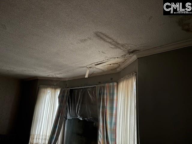 room details featuring a textured ceiling