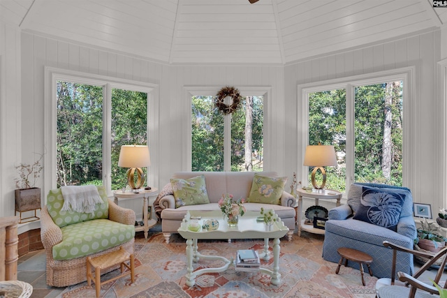 view of sunroom