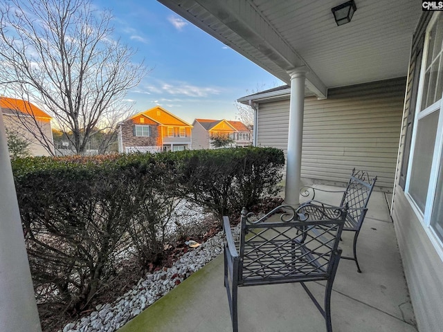 balcony with covered porch