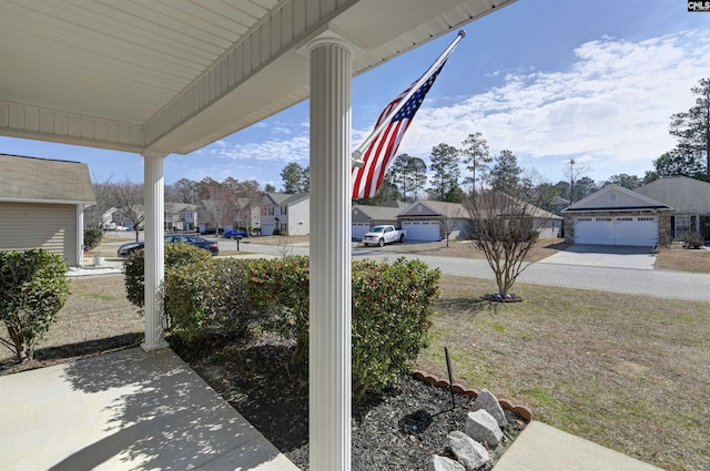 view of yard with a residential view