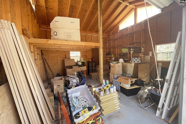 view of storage area