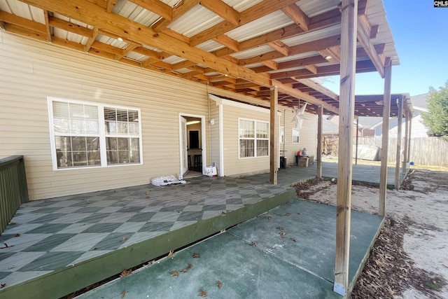 view of patio / terrace with fence