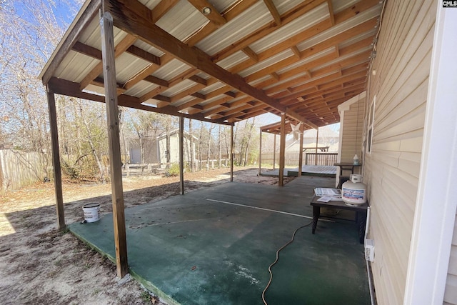 view of patio with fence