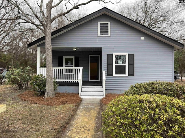 bungalow with a porch