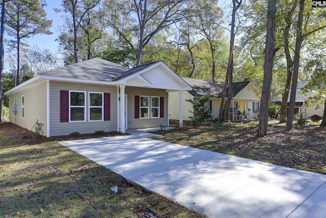 view of single story home