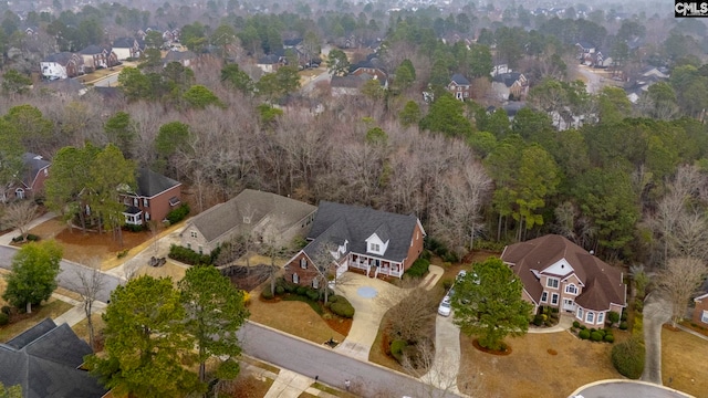 aerial view featuring a residential view