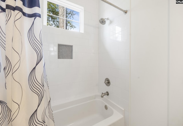 full bathroom with shower / tub combo