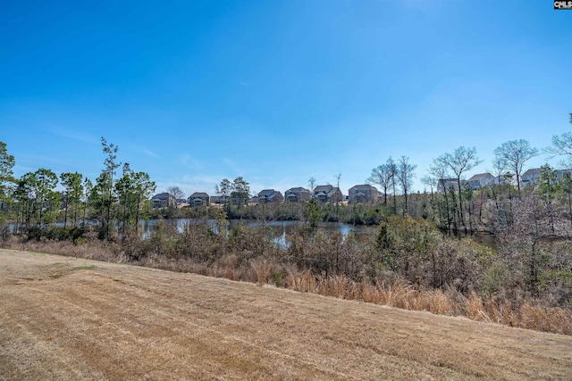 view of yard featuring a water view