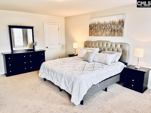 view of carpeted bedroom