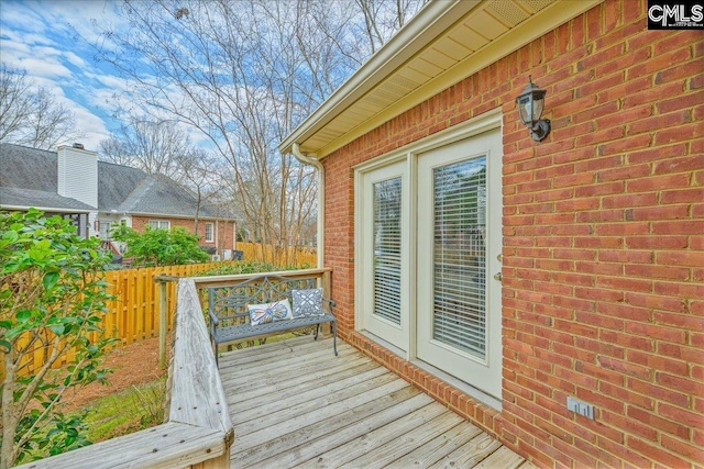 deck with fence