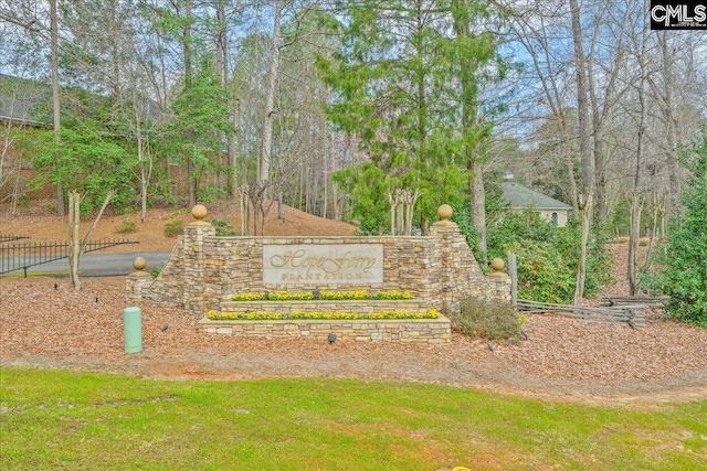 view of community sign