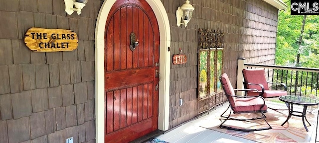 view of doorway to property