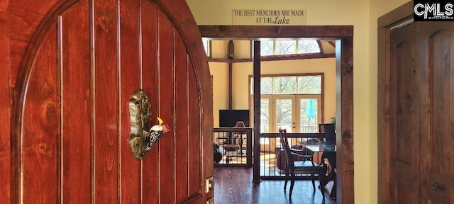 interior space featuring french doors